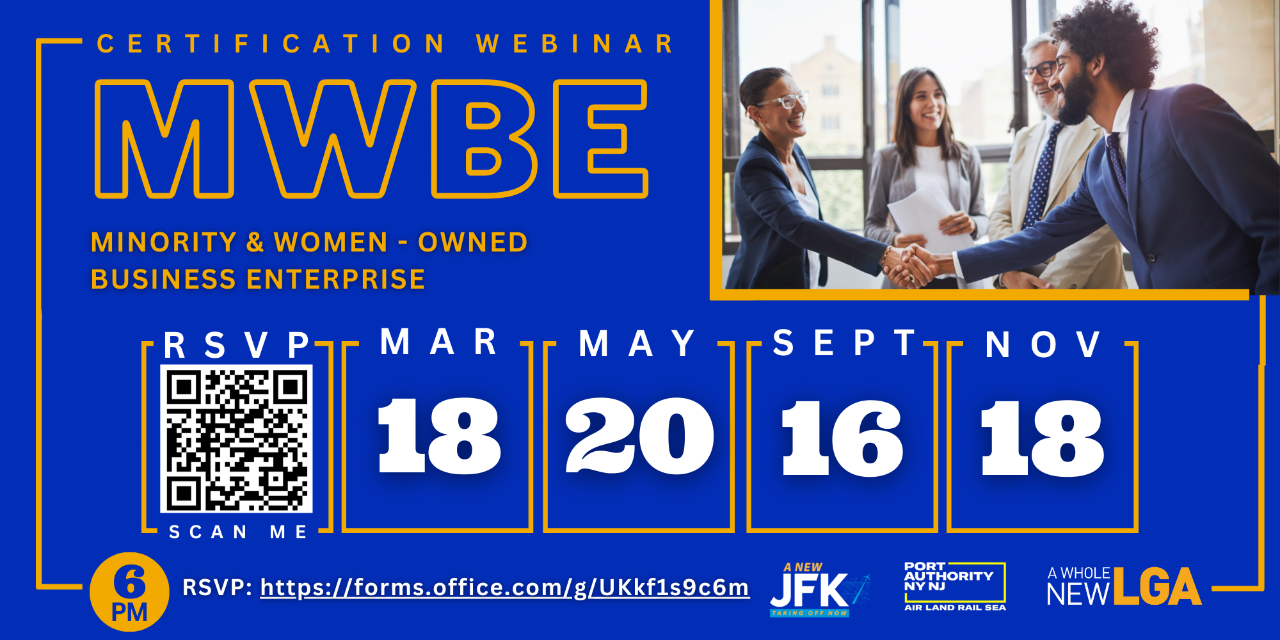 MWBE Certification Webinar for JFK Construction Opportunities