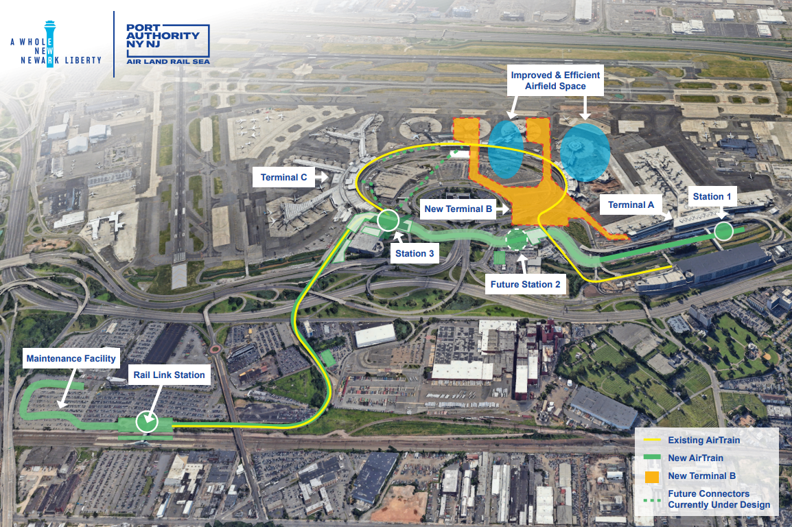 AirTrain Newark Map