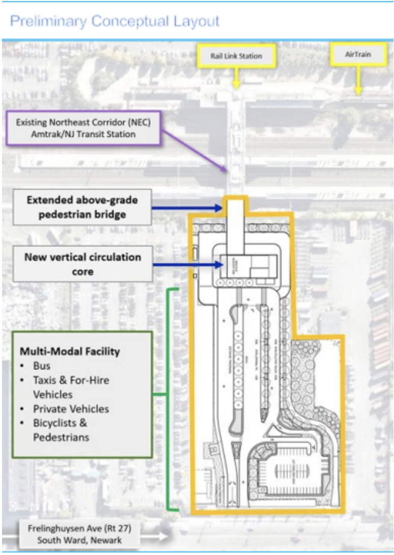 Architectural plan showing preliminarly layout of accessible access points