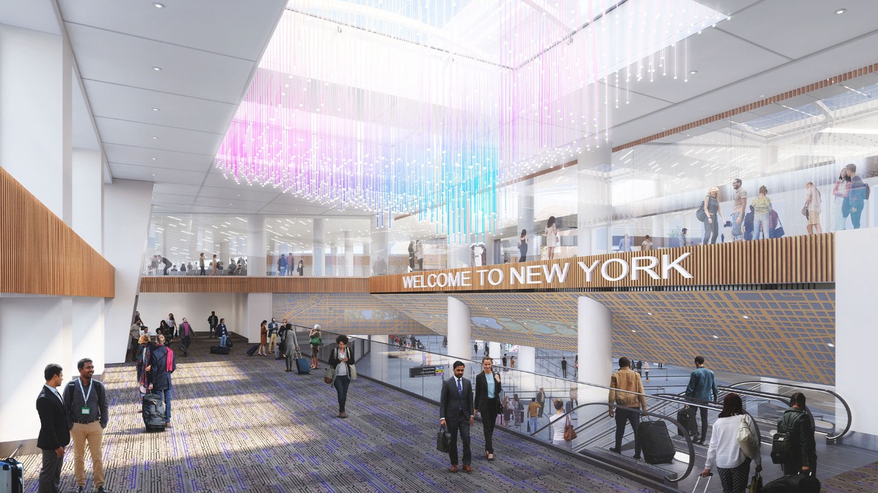 Rendering of International Baggage Claim Entry
